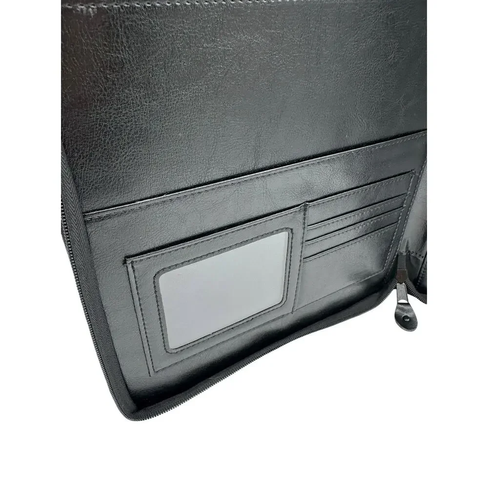 Berkshire Hathaway Home Services Padfolio Zip Around Folder Black Organizer BHHS